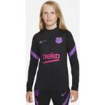 Svarta FC Barcelona Fotbollströjor för barn från Nike Dri-Fit på rea 