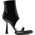 Svarta Ankle-boots från Francesca Bellavita på rea med öppen tå med Klackhöjd över 9cm i Kalvskinn för Damer 