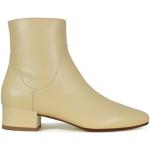 Beige Ankle-boots från Francesco Russo på rea med Dragkedja med Klackhöjd till 3cm i Läder för Damer 