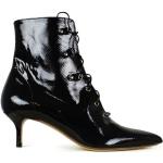 Svarta Ankle-boots från Francesco Russo på rea med Klackhöjd 5cm till 7cm för Damer 