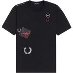 Punkiga Vår Tartanmönstrade Svarta T-shirts från Fred Perry på rea för Herrar 