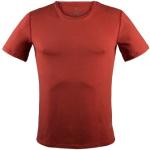 Röda Kortärmade Tränings t-shirts i Material som andas i Modal för Herrar 