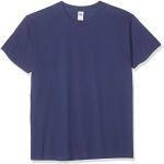 Marinblåa T-shirts från Fruit of the Loom i Storlek S för Herrar 