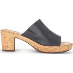 Svarta Slip in-sandaler från Gabor med Klackhöjd 3cm till 5cm i Läder för Damer 