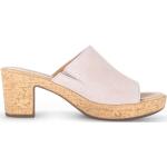 Rosa Slip in-sandaler från Gabor med Klackhöjd 3cm till 5cm i Läder för Damer 