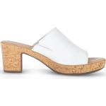Vita Slip in-sandaler från Gabor med Klackhöjd 3cm till 5cm i Läder för Damer 