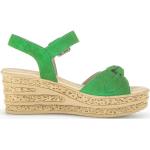 Gröna Sandaletter med kilklack från Gabor med Kilklack i Mocka för Damer 