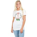 Vita Jul T-shirts i Storlek L för Damer 