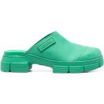 Gröna Slip in-sandaler från Ganni på rea med Slip-on med rundad tå med Klackhöjd 3cm till 5cm för Damer 