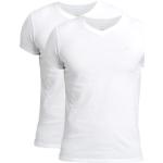 Vita Kortärmade T-shirts från Gant i Storlek L med V-ringning för Herrar 