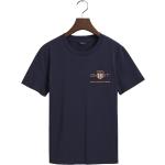 Blåa Kortärmade Kortärmade T-shirts från Gant Shield på rea i Storlek XS i Denim för Damer 