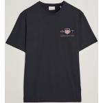 Svarta Kortärmade Kortärmade T-shirts från Gant Shield på rea i Storlek M med Rund ringning för Herrar 