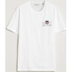 Vita Kortärmade Kortärmade T-shirts från Gant Shield på rea i Storlek M med Rund ringning för Herrar 