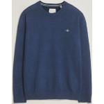 Blåa Sweatshirts från Gant i Storlek XL med Rund ringning i Bomull för Herrar 