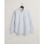 Blåa Långärmade Långärmade skjortor från Gant på rea i Storlek XL i Bomull för Herrar 