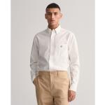 Vita Långärmade Långärmade skjortor från Gant på rea i Storlek S i Bomull för Herrar 