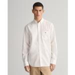 Vita Långärmade Långärmade skjortor från Gant på rea i Storlek M i Bomull för Herrar 