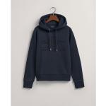 Streetwear Blåa Tränings hoodies från Gant Shield på rea i Storlek S för Damer 