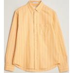 Ekologiska Randiga Orange Randiga skjortor från Gant i Storlek S med Button down för Herrar 