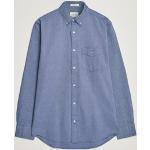 Blåa Oxford-skjortor från Gant i Storlek L med Button down i Bomull för Herrar 
