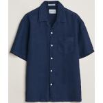 Marinblåa Kortärmade Kortärmade skjortor från Gant i Storlek L för Herrar 