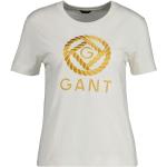 Vita Kortärmade Kortärmade T-shirts med broderi från Gant på rea i Storlek XS för Damer 