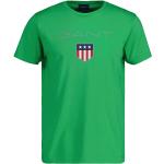 Gröna Kortärmade Kortärmade T-shirts från Gant Shield på rea i Storlek S för Herrar 
