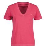 Rosa Kortärmade Kortärmade T-shirts från Gant Sunfaded på rea i Storlek S med V-ringning i Jerseytyg för Damer 