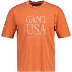 Orange Kortärmade Kortärmade T-shirts från Gant Sunfaded på rea i Storlek M för Herrar 