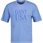 Blåa Kortärmade Kortärmade T-shirts från Gant Sunfaded på rea i Storlek S för Herrar 