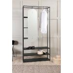 Svarta Garderober med spegel från Venture Home i Metall 
