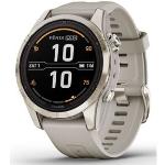 Garmin Fenix 7S Pro Sapphire Solar Edition Soft Gold Stainless Steel Sand Silicone Band 010-02776-15
