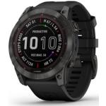 Safirglas Gråa Smartwatches från Garmin Fenix 7X på rea för Löpning i Kolfiber 