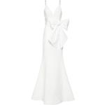 Vita V-ringade klänningar med rosetter på rea i Storlek XS med V-ringning för Damer 