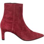 Röda Ankle-boots från Geox på rea med Dragkedja med spetsig tå i Läder för Damer 