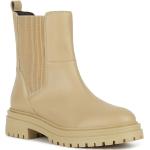 Beige Ankle-boots från Geox på rea i storlek 39 i Läder för Damer 