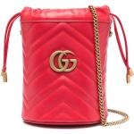 Röda Handväskor i skinn från Gucci Marmont i Mocka för Damer 