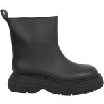 Svarta Ankle-boots från Gia Borghini på rea med rundad tå i Läder för Damer 