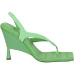 Gröna Flip-flops från Gia Borghini på rea med Fyrkantig tå med Klackhöjd över 9cm i Läder för Damer 