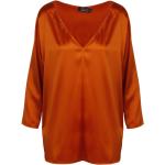 Orange Långärmade blusar från GIANLUCA CAPANNOLO på rea med V-ringning i Siden för Damer 
