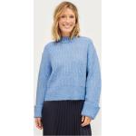 Blåa Grovstickade tröjor från Gina Tricot i Storlek L för Damer 