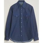 Western Mörkblåa Jeansskjortor från Gitman i Storlek L med Button down i Denim för Herrar 