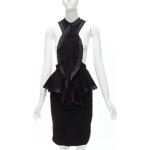 Vintage Hållbara Svarta Cut out klänningar i Storlek M i Jerseytyg för Damer 