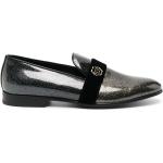 Svarta Loafers med glitter från Philipp Plein på rea i storlek 40 med Slip-on i Kalvskinn för Herrar 