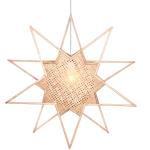 Skandinaviska Julstjärnor hängande från Globen Lighting i Bambu 
