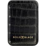 GoldBlack iPhone MagSafe Wallet Skinn Black Croco
