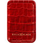 GoldBlack iPhone MagSafe Wallet Skinn Red Croco