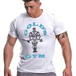Vita Kortärmade Tränings t-shirts från Golds Gym 1 del i Storlek XXL med Rund ringning för Herrar 
