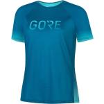 Blåa Kortärmade Kortärmade T-shirts från Gore på rea i Storlek M i Material som andas i Polyester för Damer 