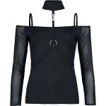 Svarta Långärmade T-shirts stora storlekar från Gothicana by emp i Storlek 3 XL i Viskos för Damer 